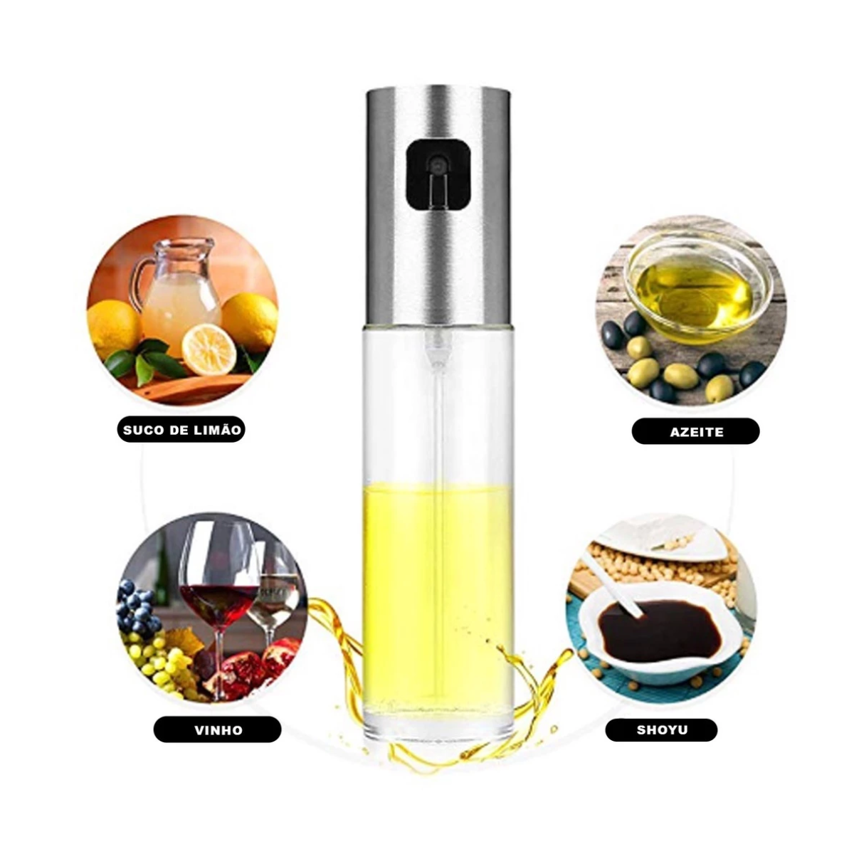Borrifador de Azeite Bico Cromado 100ml