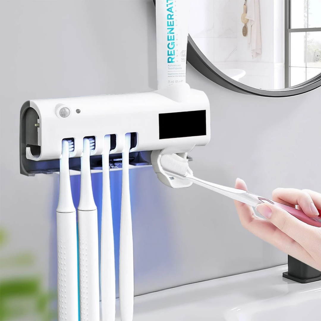 Porta Escova de Dentes com Esterilizador UV - Casa Elège