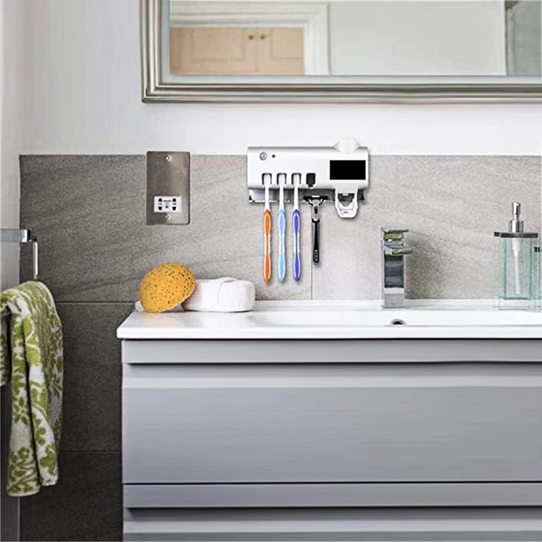 Porta Escova de Dentes com Esterilizador UV - Casa Elège