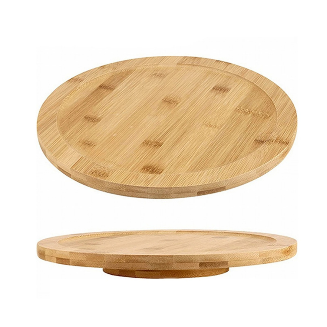 Bandeja Giratória de Madeira Multiuso - 30x3.3cm Casa Elège