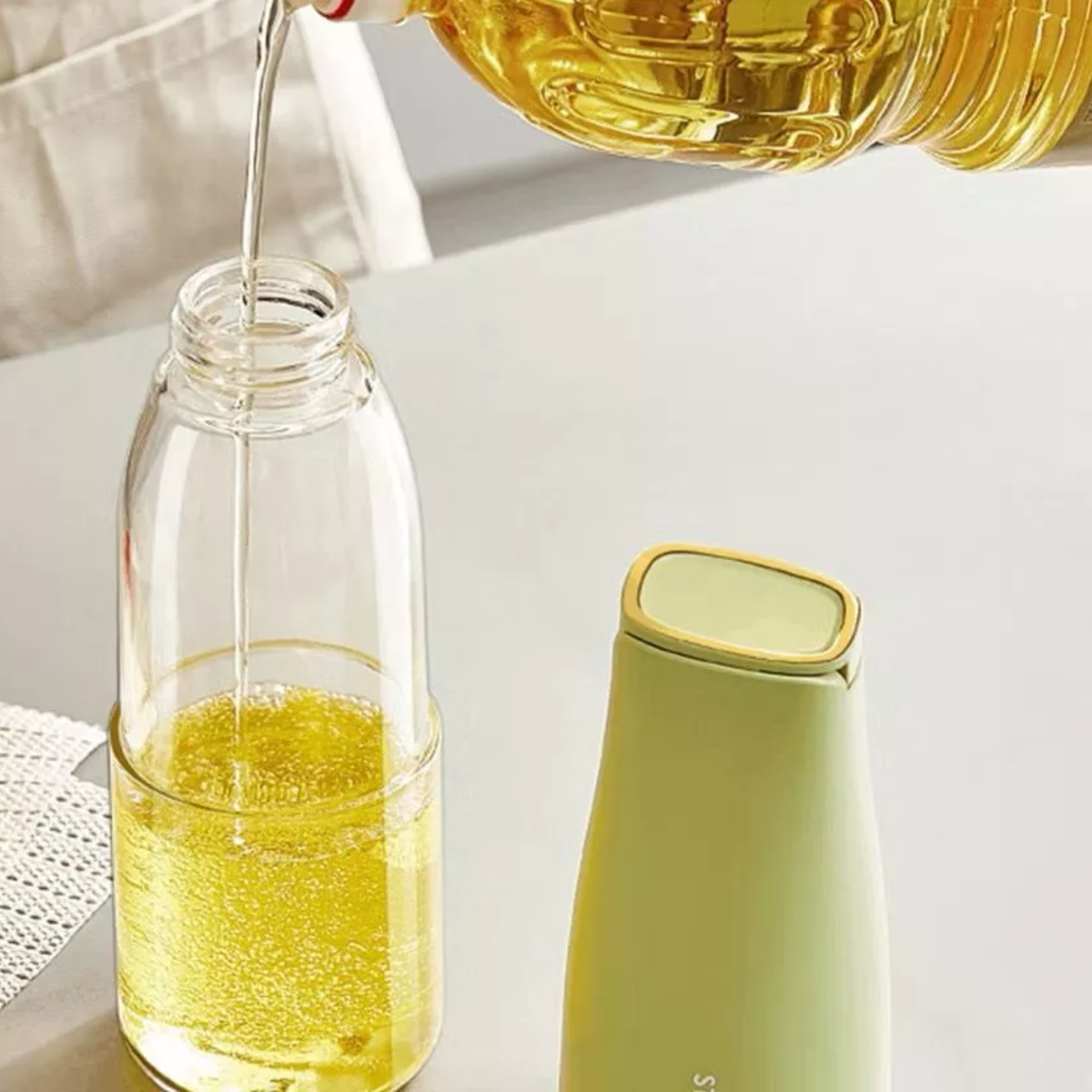 Borrifador de Azeite em Vidro 500ml com Bocal de Silicone