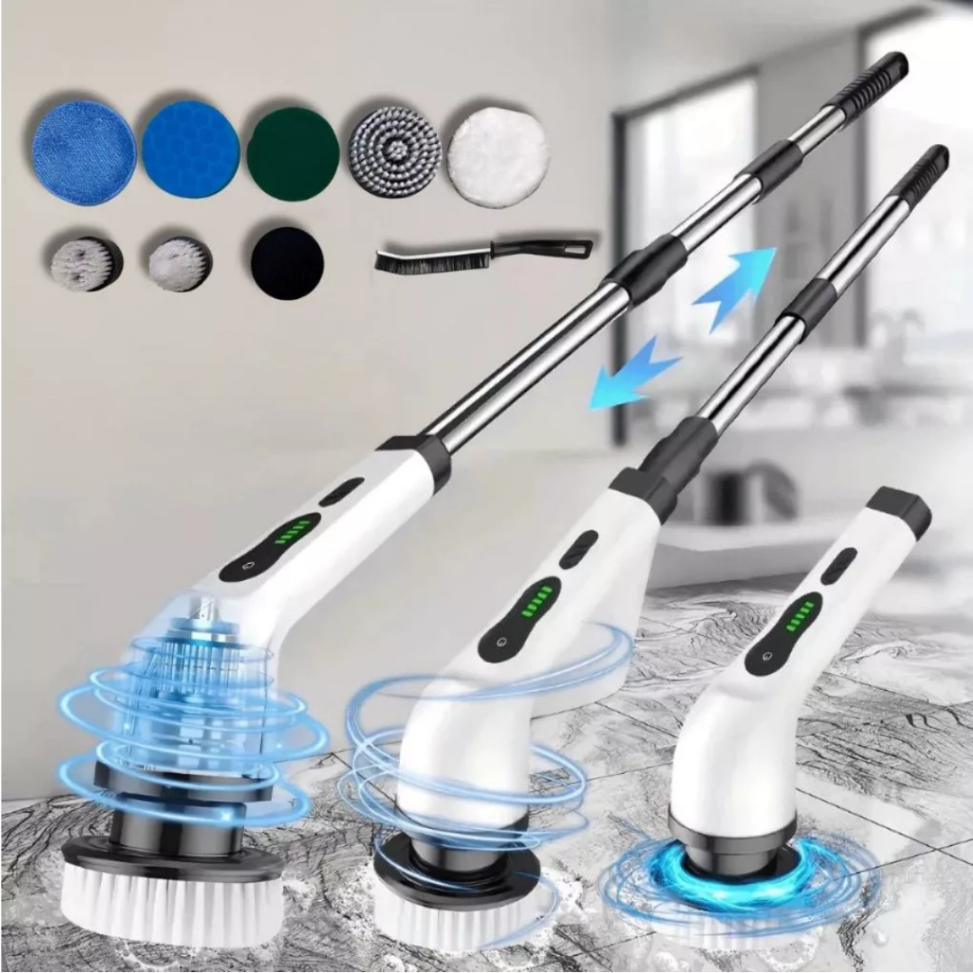 Escova de Limpeza Elétrica Ajustável 9 em 1 - Casa Elège