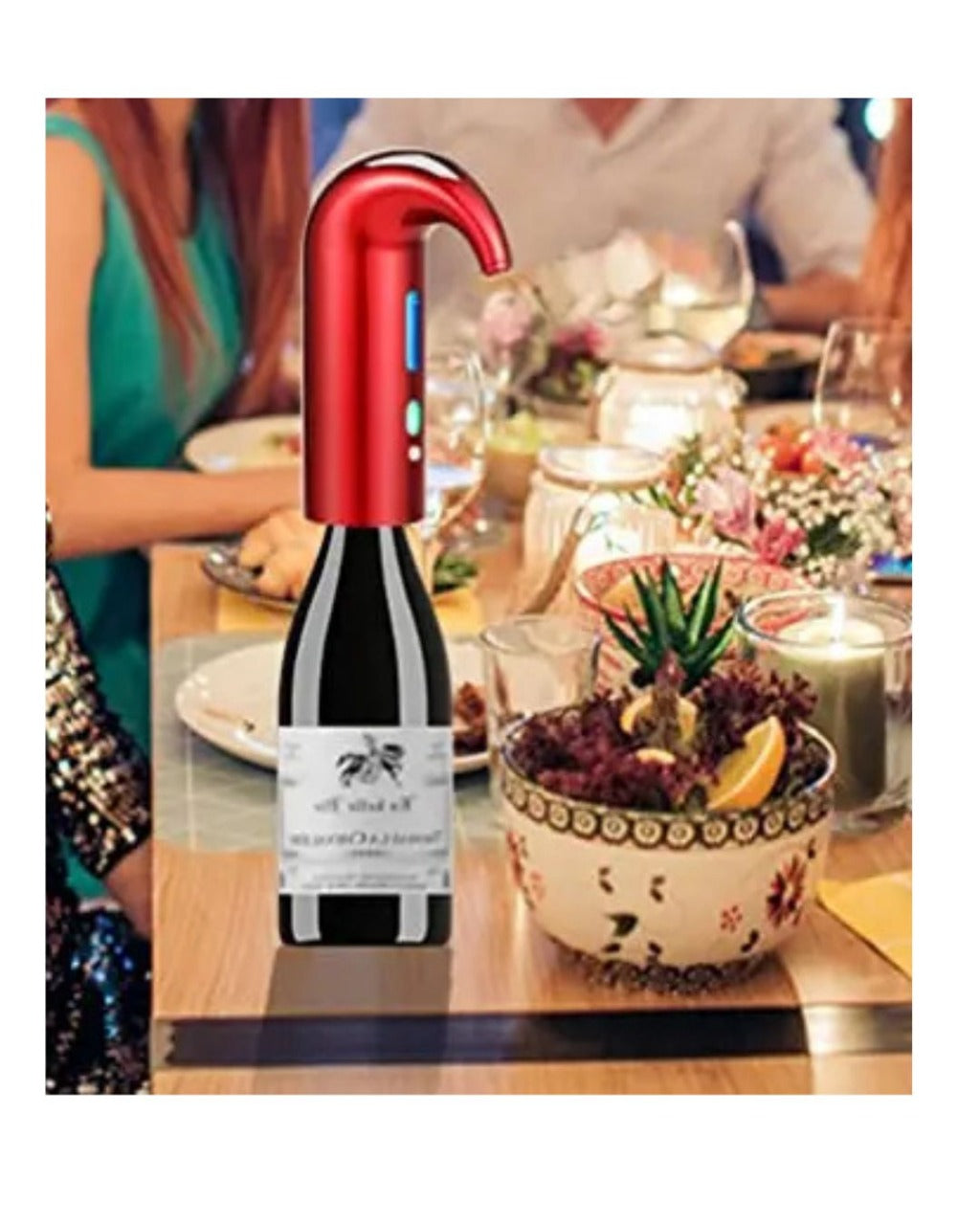 Aerador Elétrico de Vinho – Dispensador Automático USB - Casa Elège