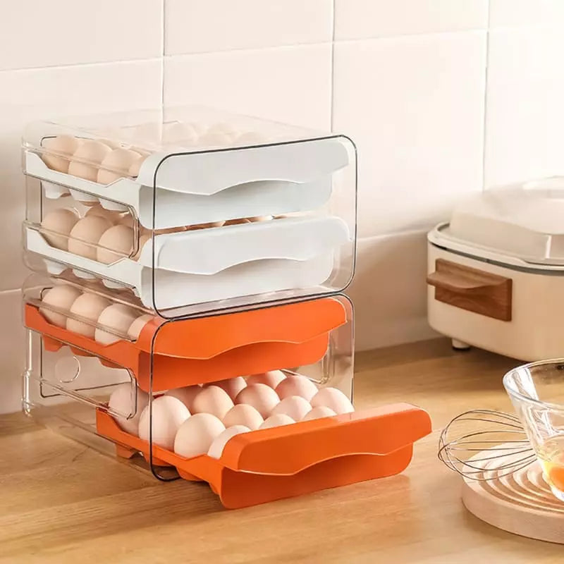 Organizador De Geladeira Com Gavetas Porta Ovos 16 Unidades - Casa Elège