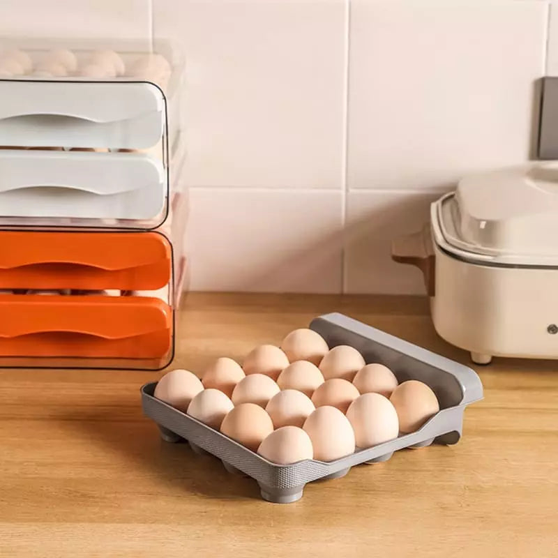 Organizador De Geladeira Com Gavetas Porta Ovos 16 Unidades - Casa Elège