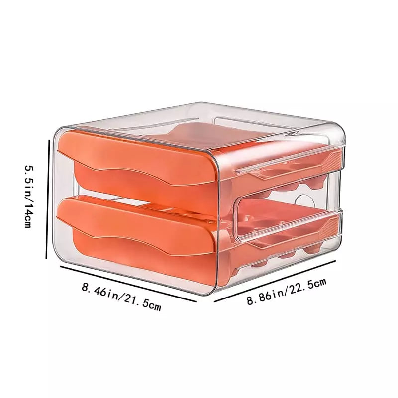 Organizador De Geladeira Com Gavetas Porta Ovos 16 Unidades - Casa Elège