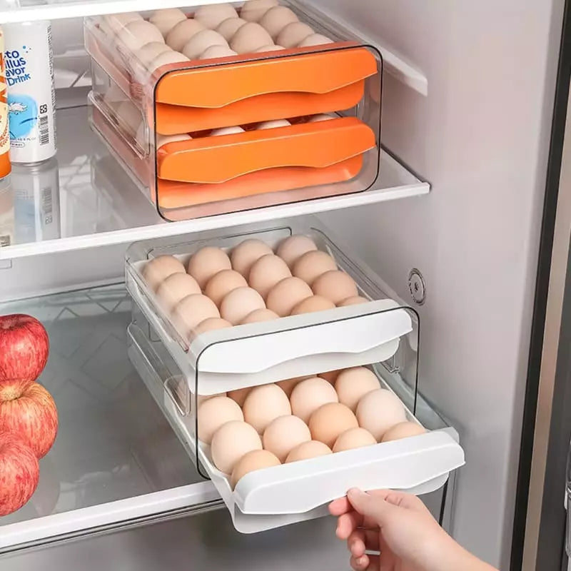 Organizador De Geladeira Com Gavetas Porta Ovos 16 Unidades - Casa Elège