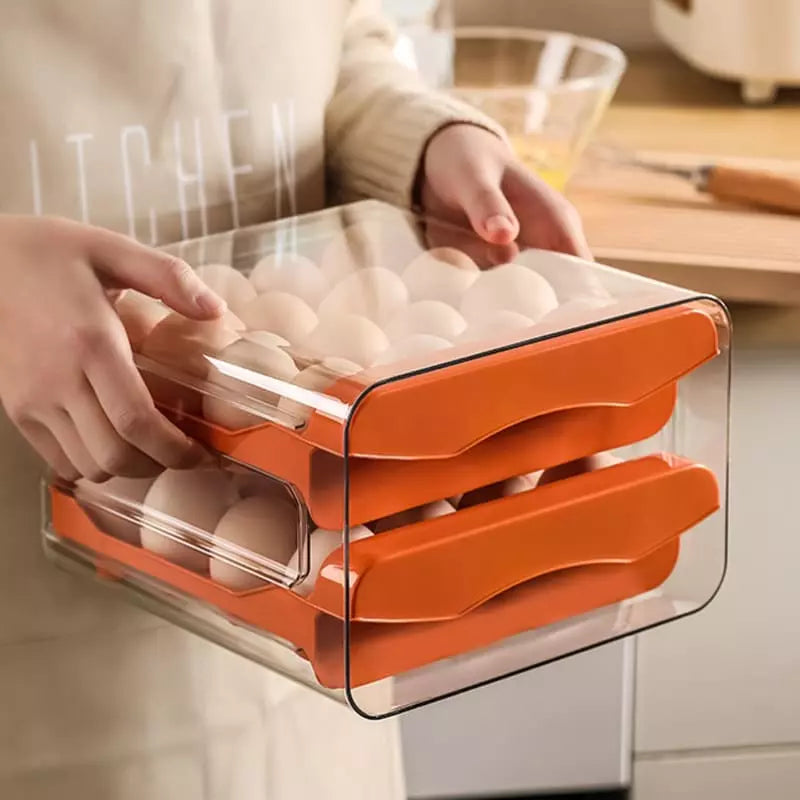Organizador De Geladeira Com Gavetas Porta Ovos 16 Unidades - Casa Elège