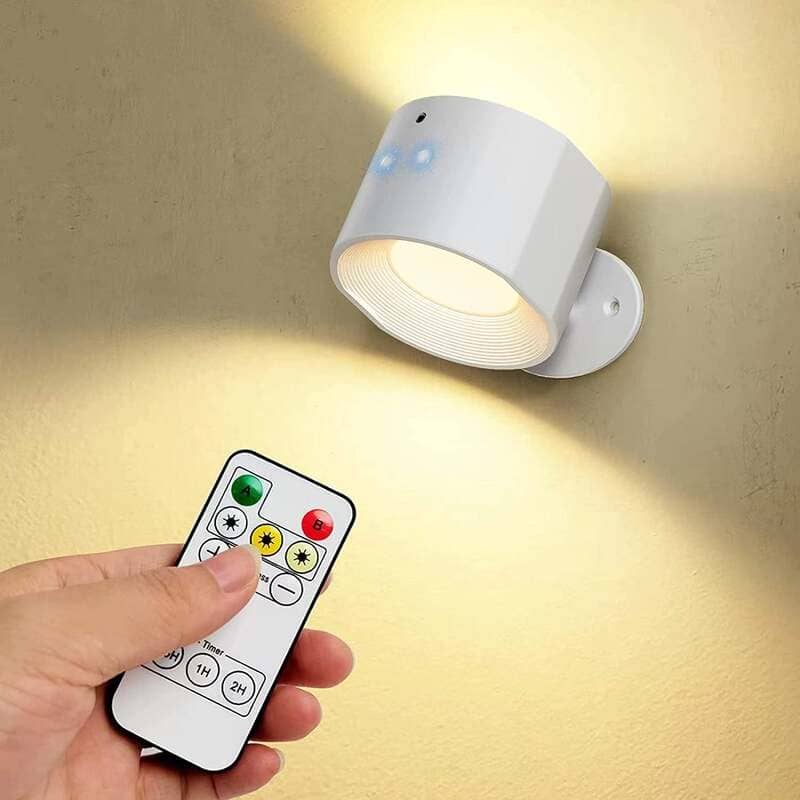 Arandela de Parede LED Bifocal Recarregável Compacta - Branco Casa Elège
