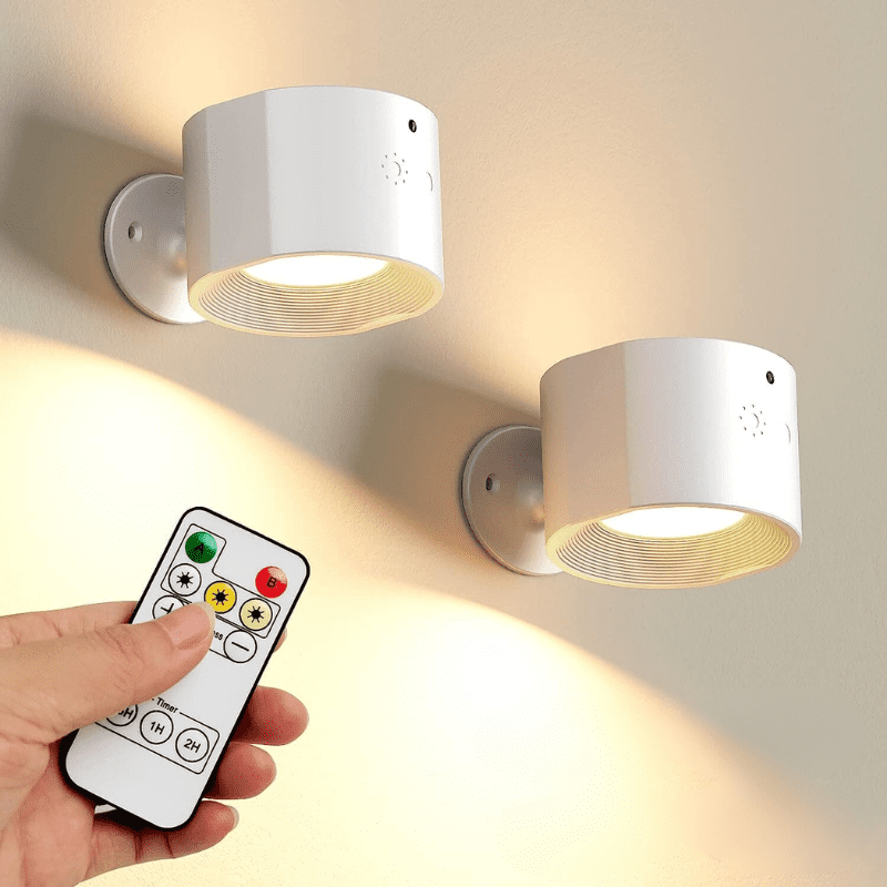 Arandela de Parede LED Bifocal Recarregável Compacta - Casa Elège