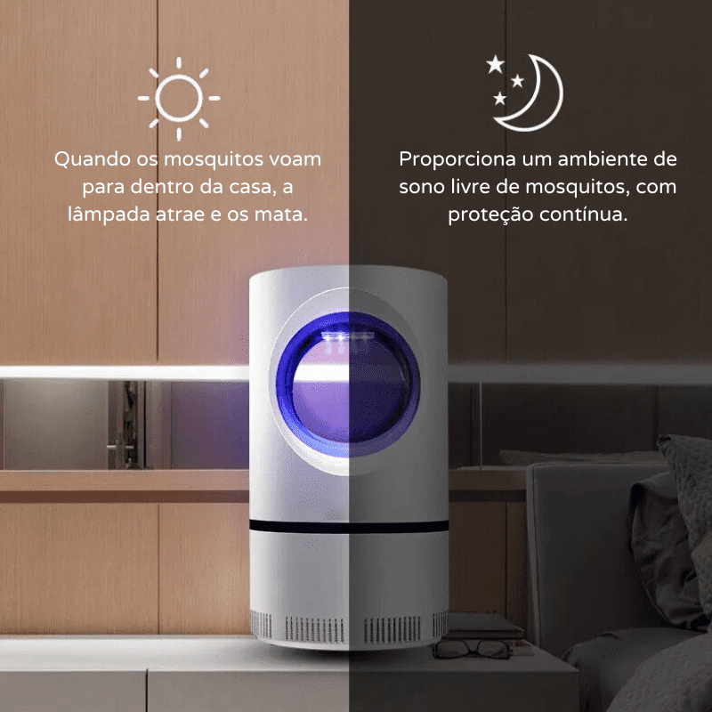 Armadilha Elétrica Para Mosquitos Luz UV Recarregável USB - Casa Elège