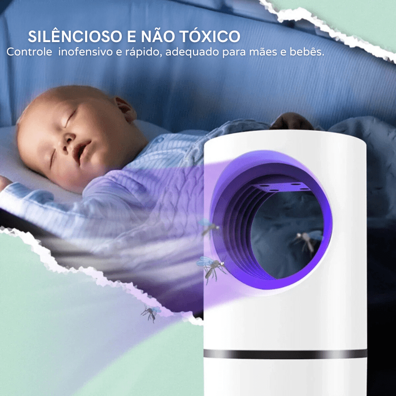 Armadilha Elétrica Para Mosquitos Luz UV Recarregável USB - Casa Elège