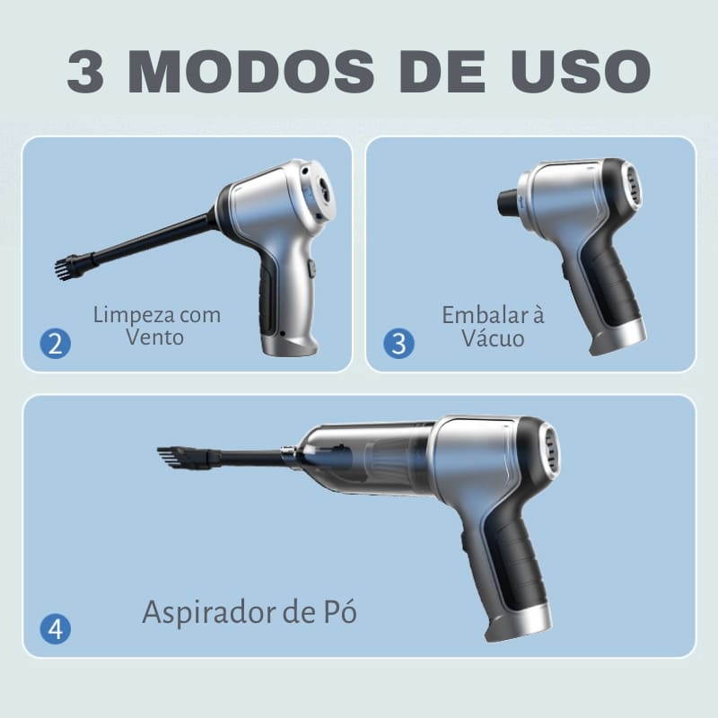 Aspirador de Pó Portátil Potente Multifunções - Casa Elège