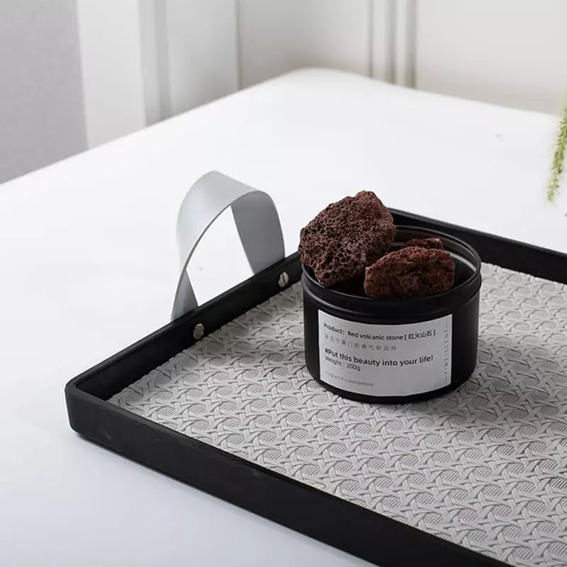 Bandeja Retangular com Alça – Organização e Estilo - Cinza (30cm x 22cm) Casa Elège