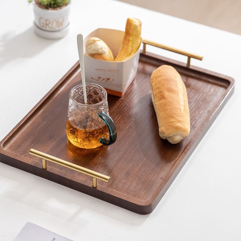 Bandeja Retangular de Madeira com Alça – Praticidade e Estilo - Casa Elège