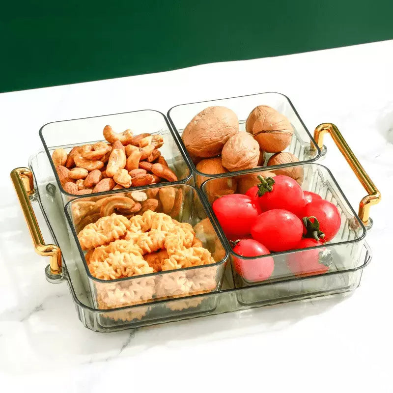 Bandeja de Lanche com Potes – Organização e Conforto - 4 Potes Verde Casa Elège