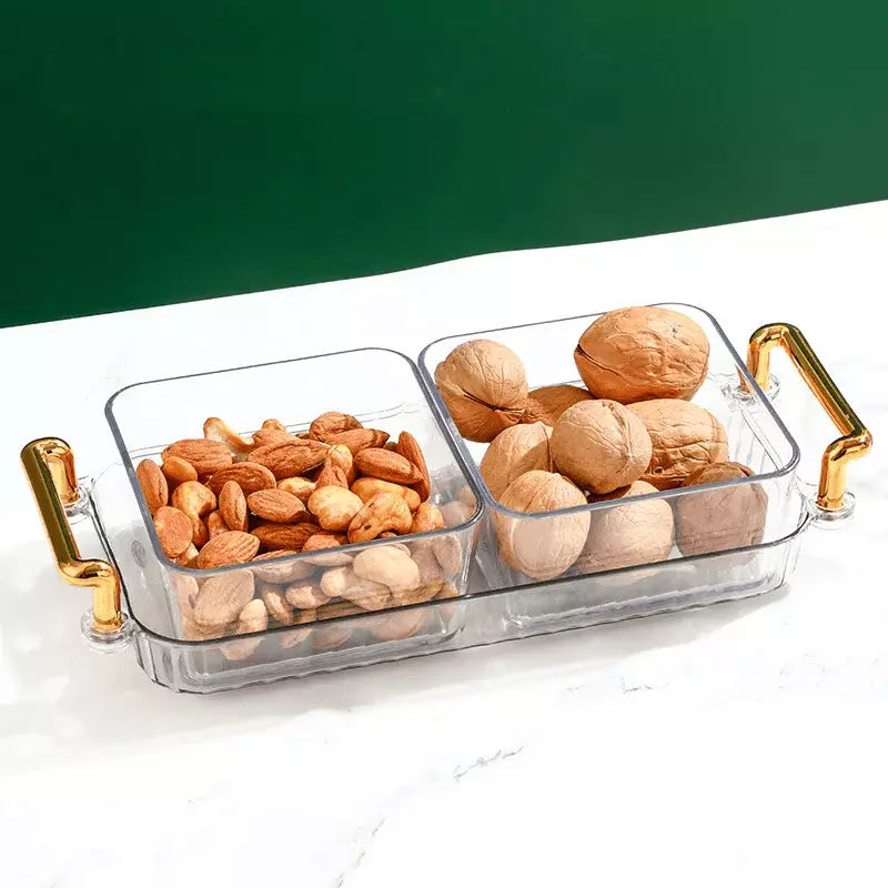 Bandeja de Lanche com Potes – Organização e Conforto - 2 Potes Transparente Casa Elège