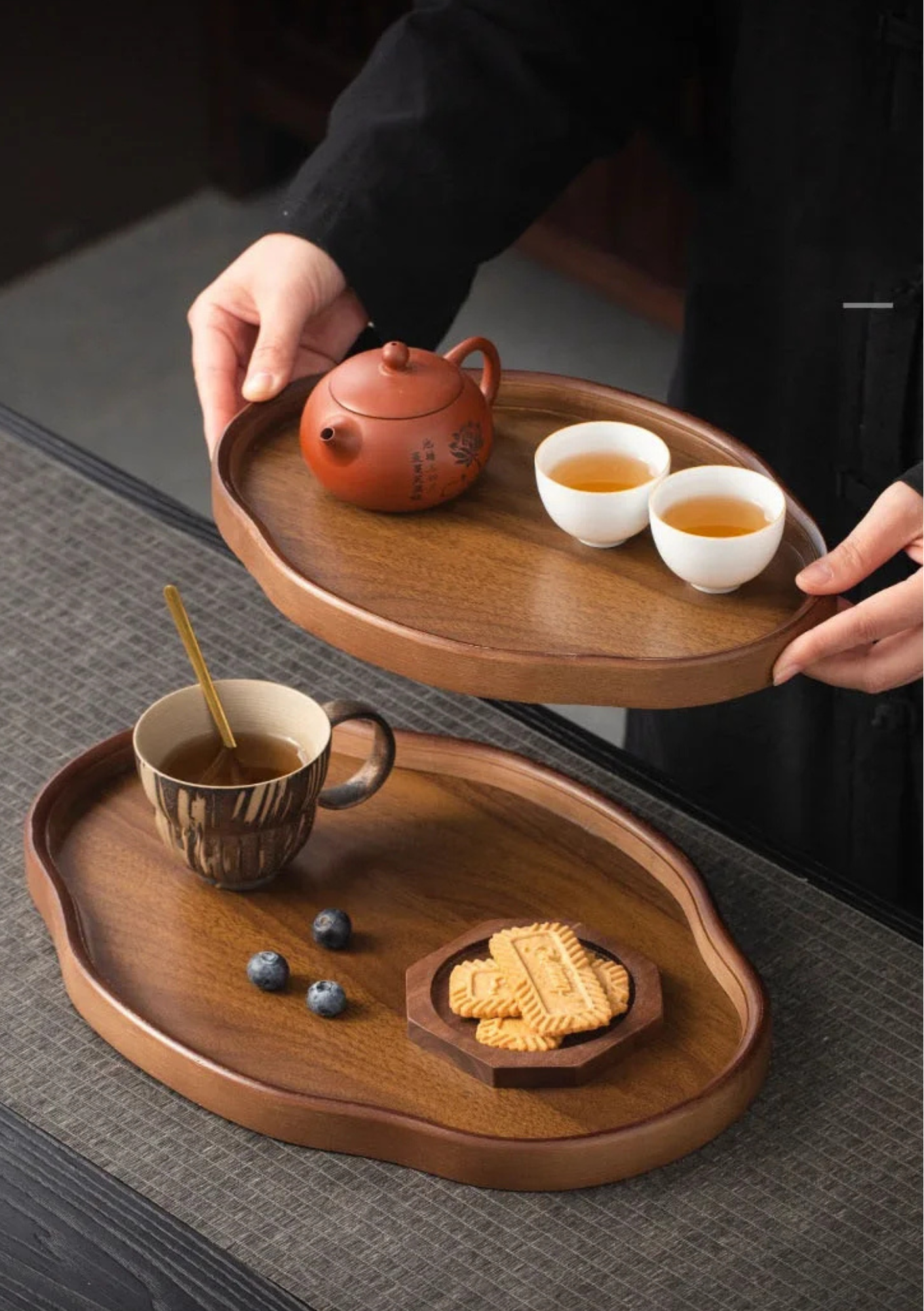 Bandeja de Madeira Decorativa – Estilo Atemporal - Casa Elège