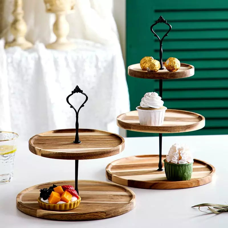 Bandeja para Doces de Madeira Suporte para Doces - Casa Elège