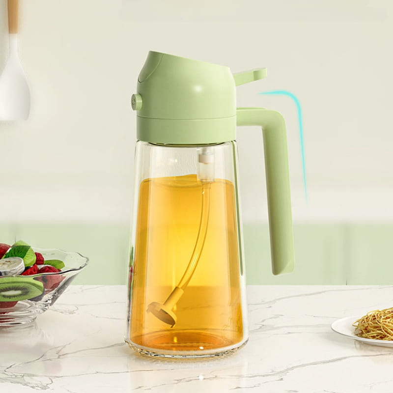 Borrifador de Azeite e Vinagre 2 em 1 em Vidro 280ml - Casa Elège