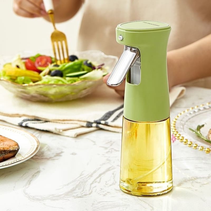 Borrifador de Azeite em Vidro 280ml com Tampa Vedante - Verde 1uni Casa Elège