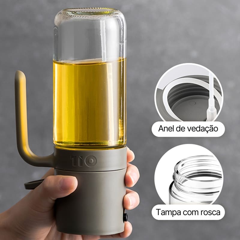 Borrifador de Azeite em Vidro Borossilicato 280ml - Casa Elège
