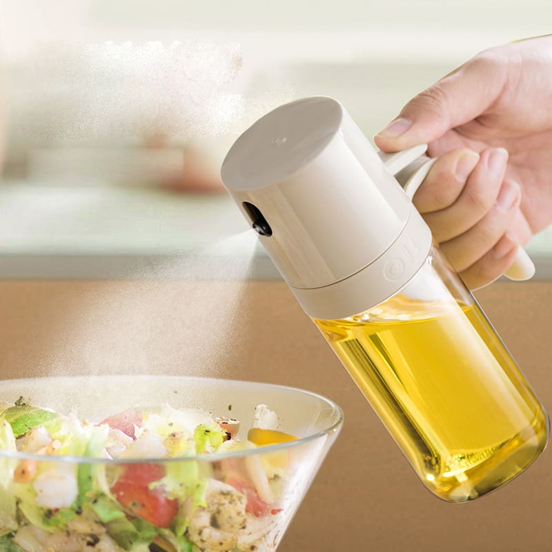 Borrifador de Azeite em Vidro Borossilicato 280ml - Branco - 1 Unidade Casa Elège