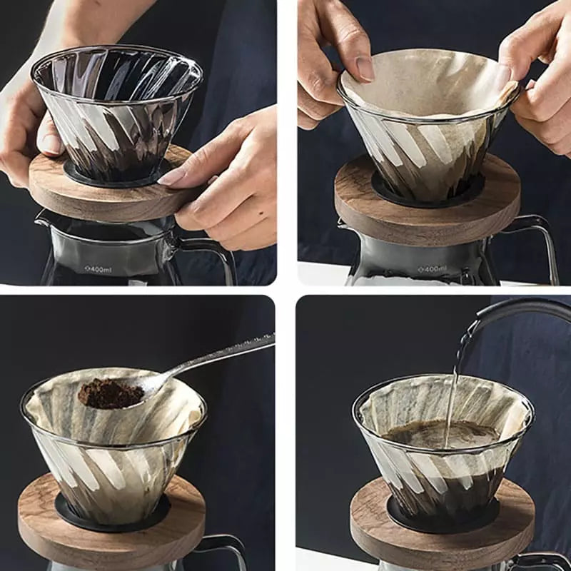 Bule de Café em Vidro Borossilicato com Coador V60 - Casa Elège - Casa Elège