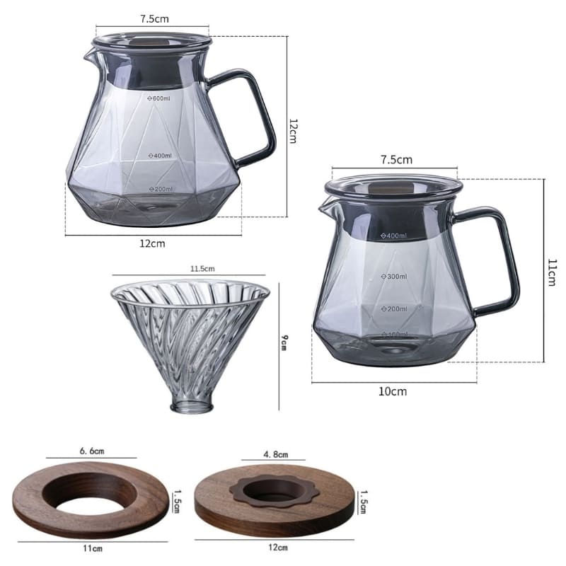 Bule de Café em Vidro Borossilicato com Coador V60 - Casa Elège - Casa Elège