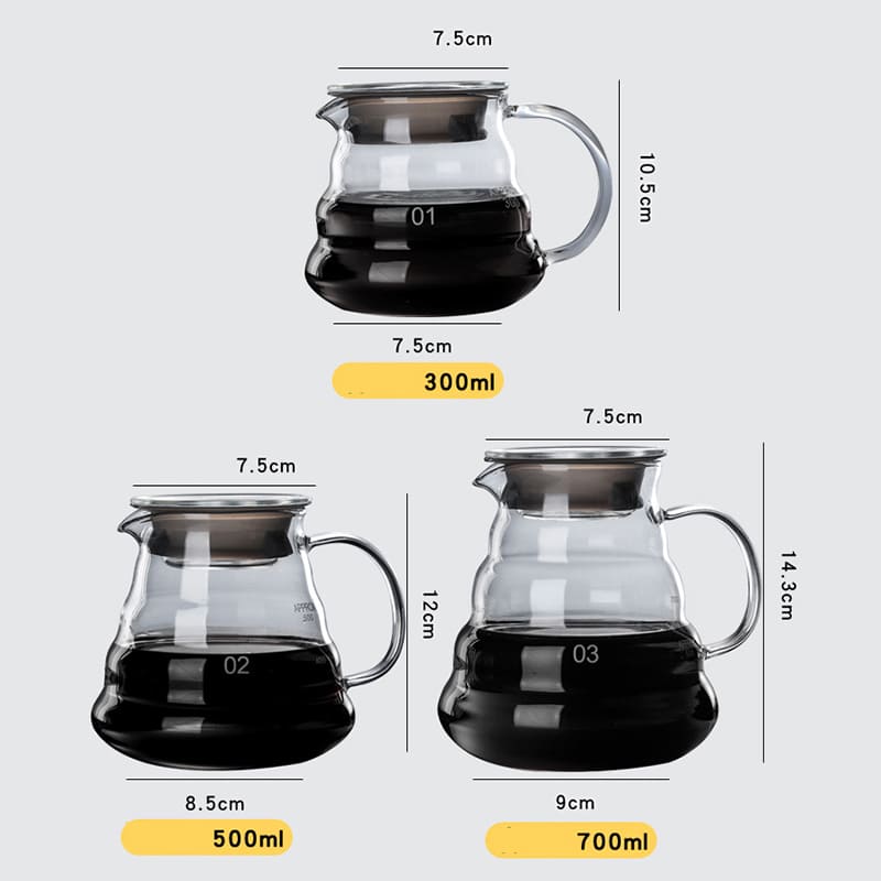 Bule de Café em Vidro Borossilicato com Coador V60 - Casa Elège