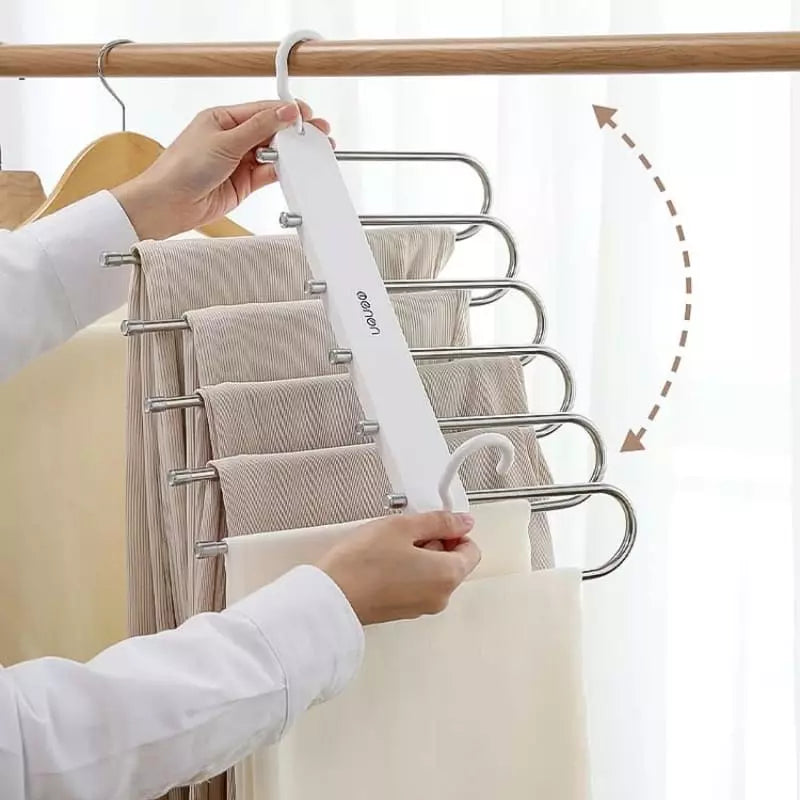 Cabide para Calça 6 em 1 – Organização e Praticidade - Branco Casa Elège