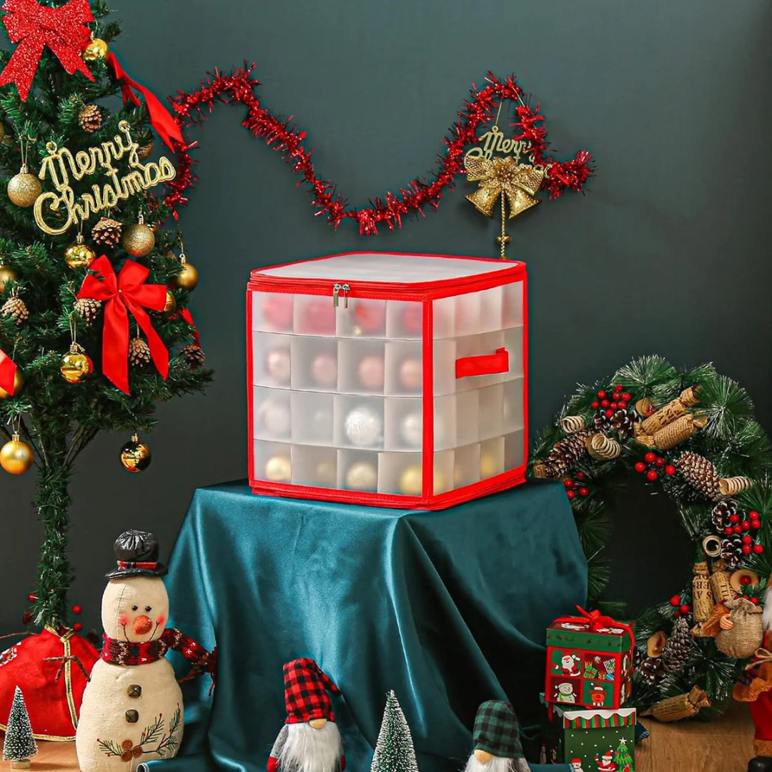 Caixa de Armazenamento 64 Compartimentos para Decoração Natal - Casa Elège