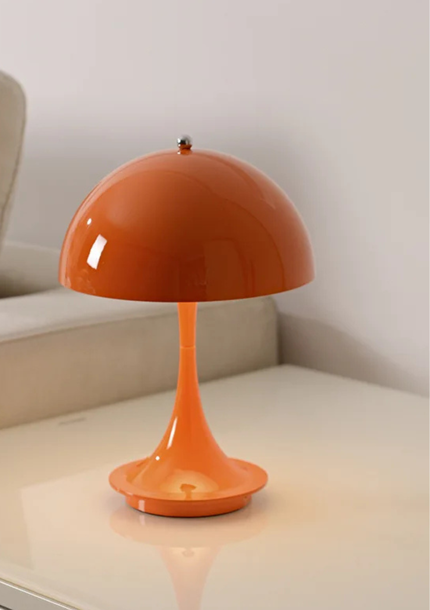 Luminária de Mesa Cogumelo LED Três Cores Compacta Moderna - Casa Elège