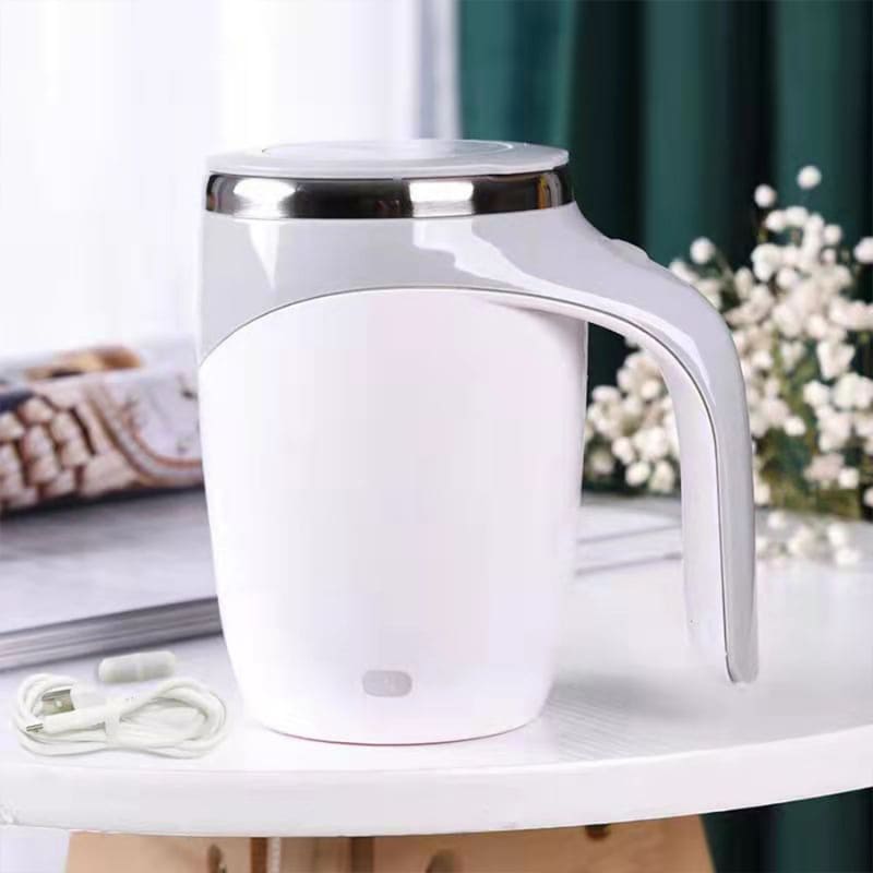 Caneca Térmica de Inox Portátil com Misturador 400ml - Cinza Casa Elège