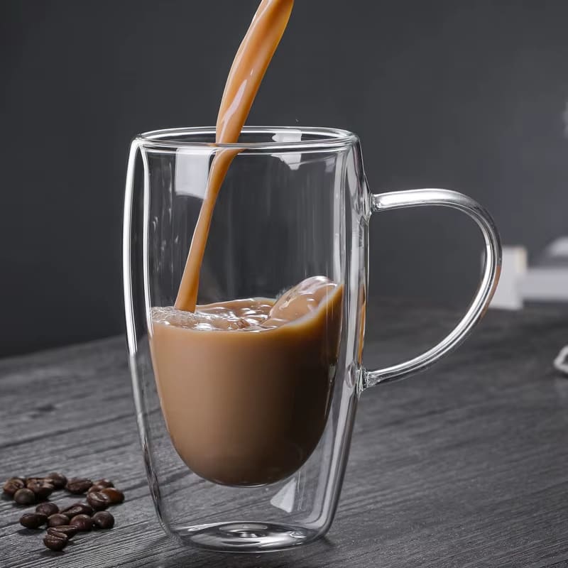 Caneca de Vidro com Parede Dupla para Café e Chá - Casa Elège