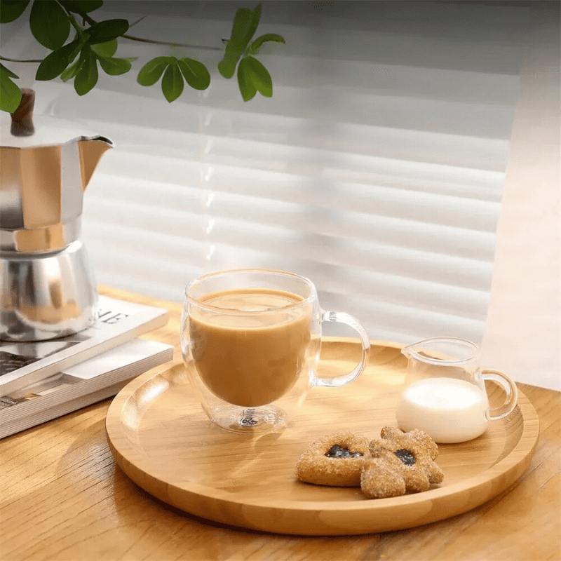Caneca de Vidro com Parede Dupla para Café e Chá - Casa Elège