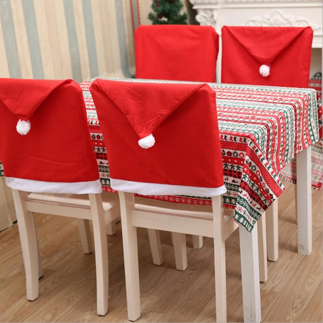 Capa para Cadeira de Natal Gorro de Papai Noel - Casa Elège