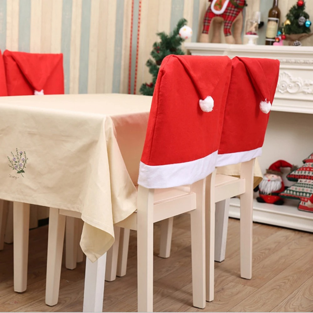 Capa para Cadeira de Natal Gorro de Papai Noel - Casa Elège