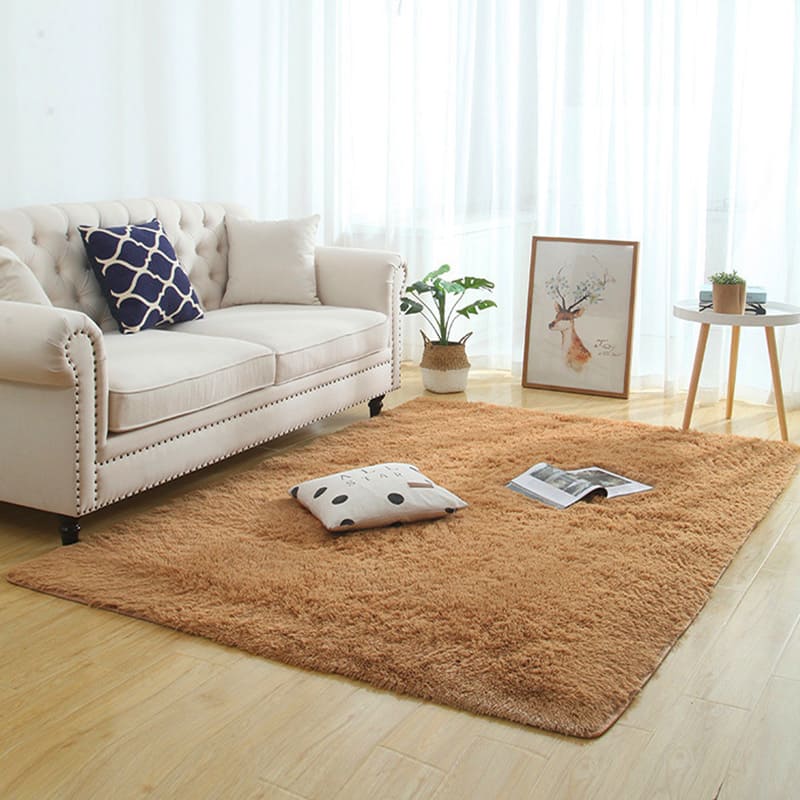 Tapete Felpudo Liso Caramelo Toque De Luxo Sofisticado - 160cm x 230cm Casa Elège