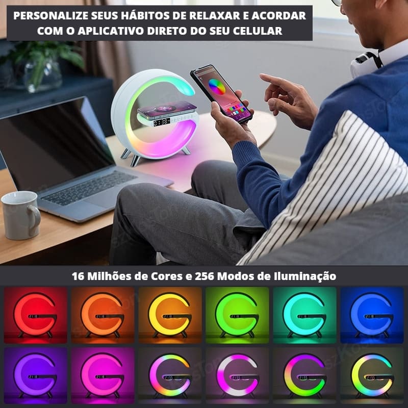 Luminária Multifuncional Com Carregador Por Indução - Casa Elège