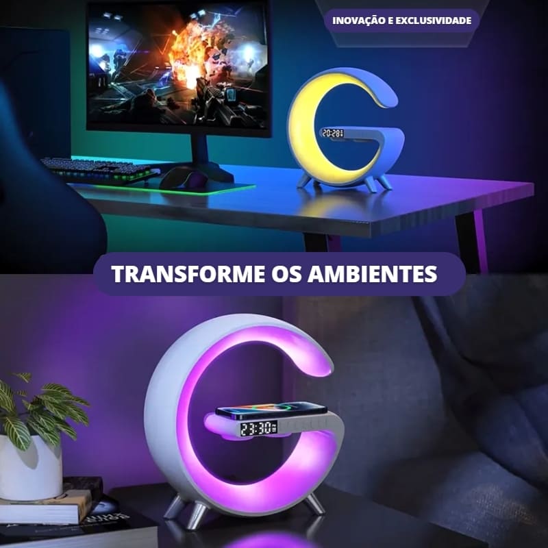 Luminária Multifuncional Com Carregador Por Indução - Casa Elège