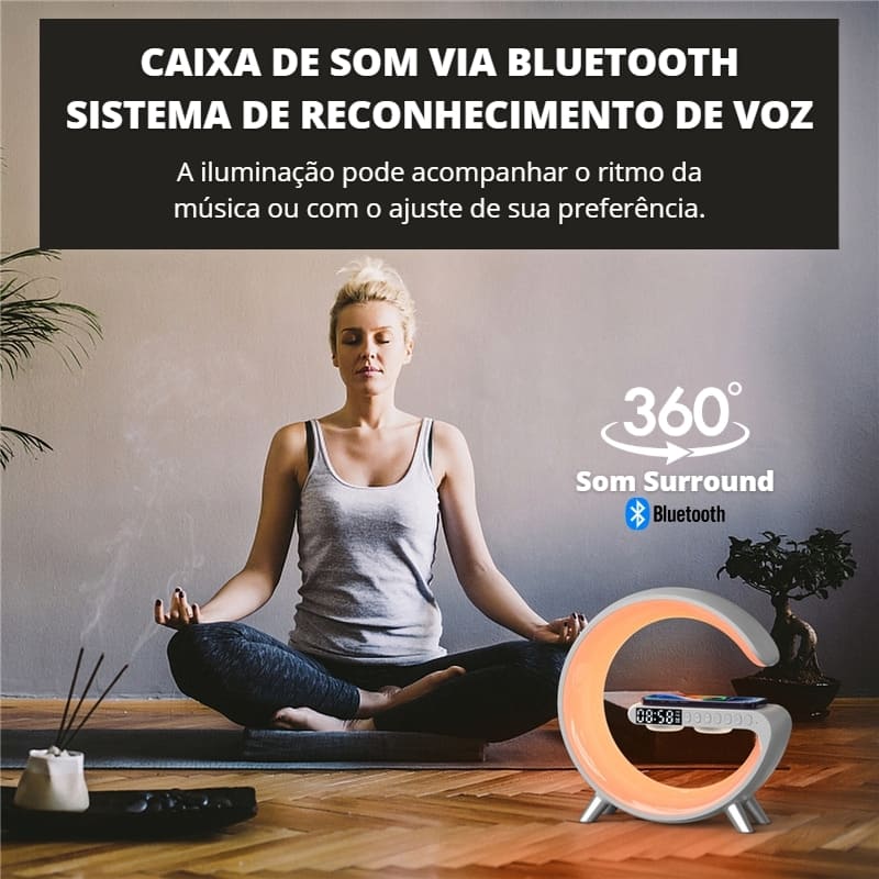 Luminária Multifuncional Com Carregador Por Indução - Casa Elège