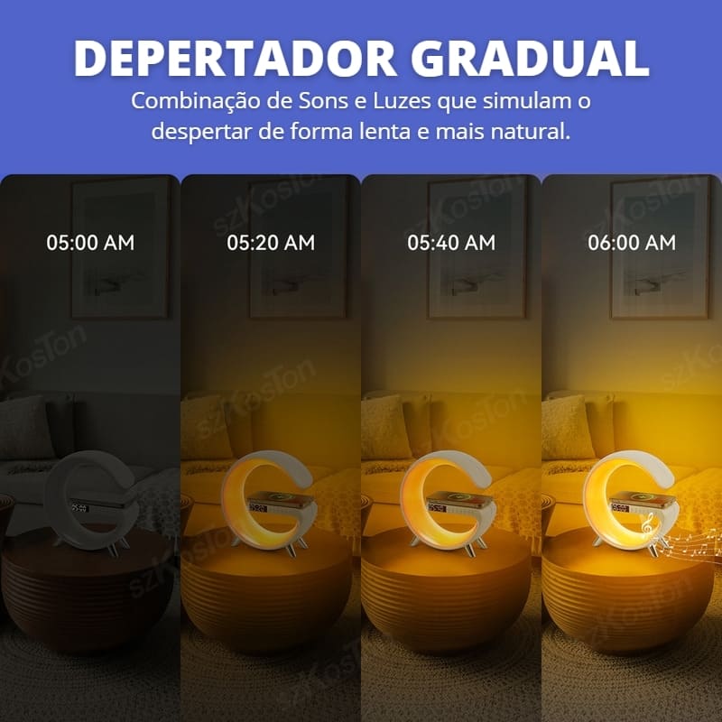 Luminária Multifuncional Com Carregador Por Indução - Casa Elège