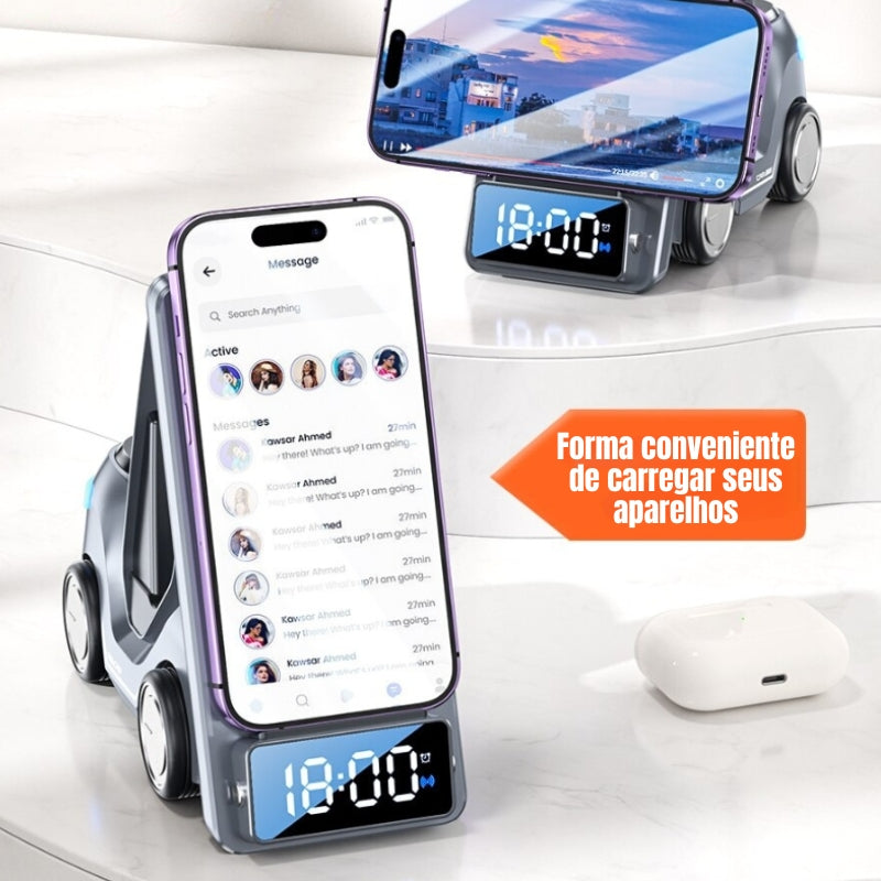 Carregador de Indução Veicular Sem Fio em Forma de Carro - Casa Elège