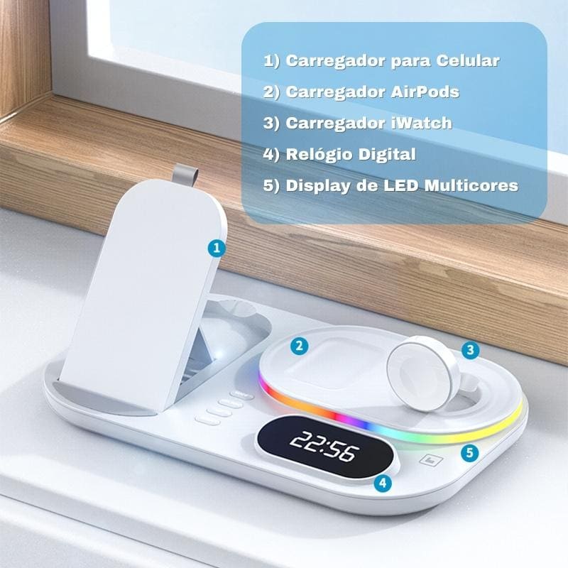 Carregador por Indução sem Fio para iPhone - Casa Elège