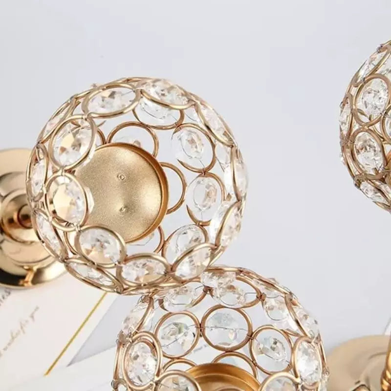 Castiçais Decorativos em ABS Cristal para Sala - Casa Elège