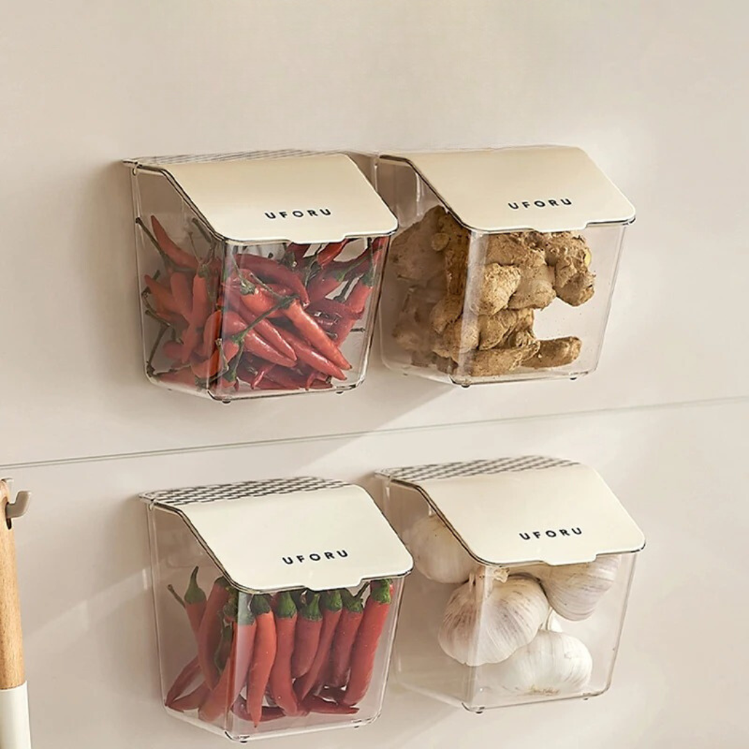 Cesta de Armazenamento de Parede para Cozinha Super Resistente - 4 Peças Casa Elège