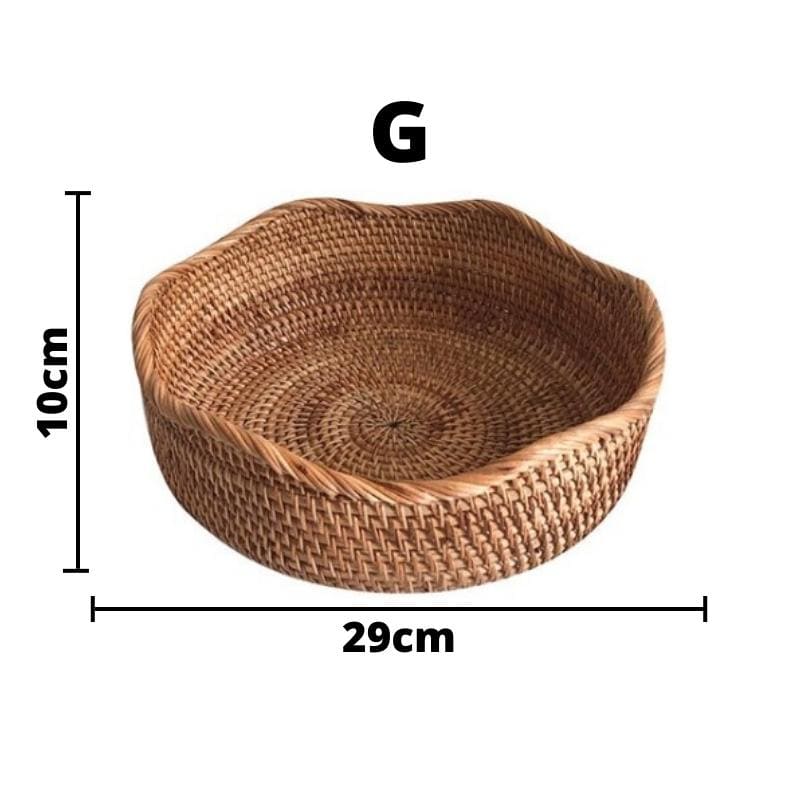 Cesta de Vime Rattan Feita à Mão - G Casa Elège