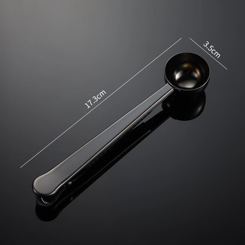 Colher de Café Inox com Presilha para Embalagem - Preto Casa Elège