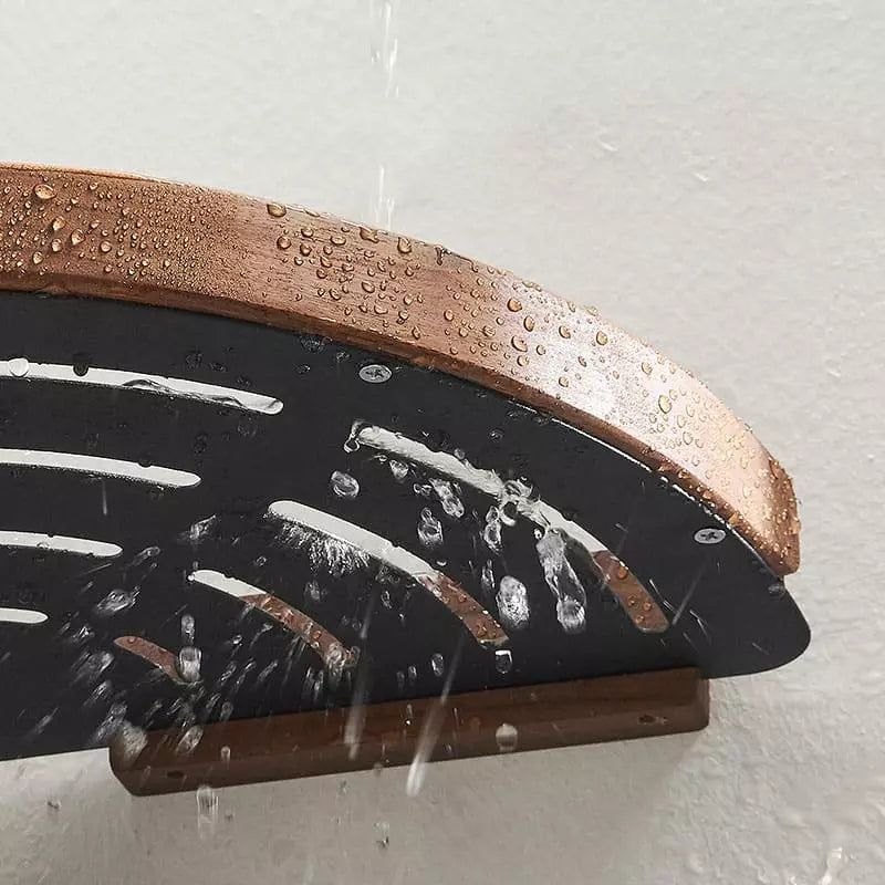 Conjunto Porta Toalha em Madeira e Alumínio Resistente - Casa Elège